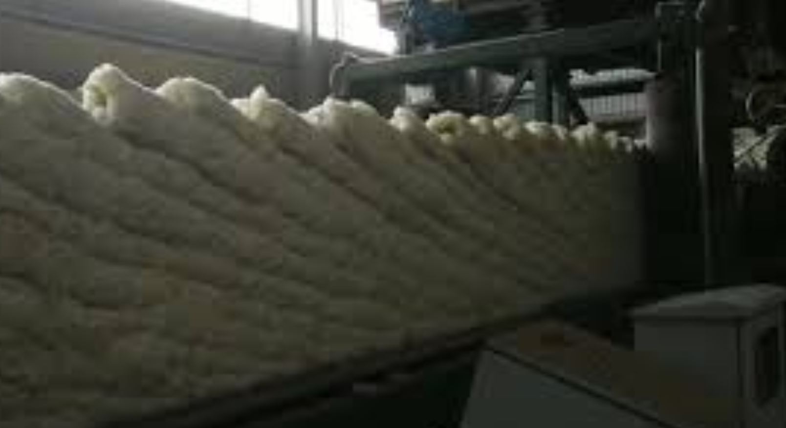 Rock wool production line-rock wool fiber forming and before heat treatment