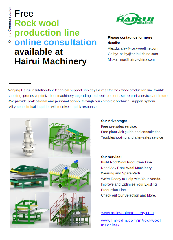 Free Mineral/Stone/Rock Wool Slab Production Line Consultation Available